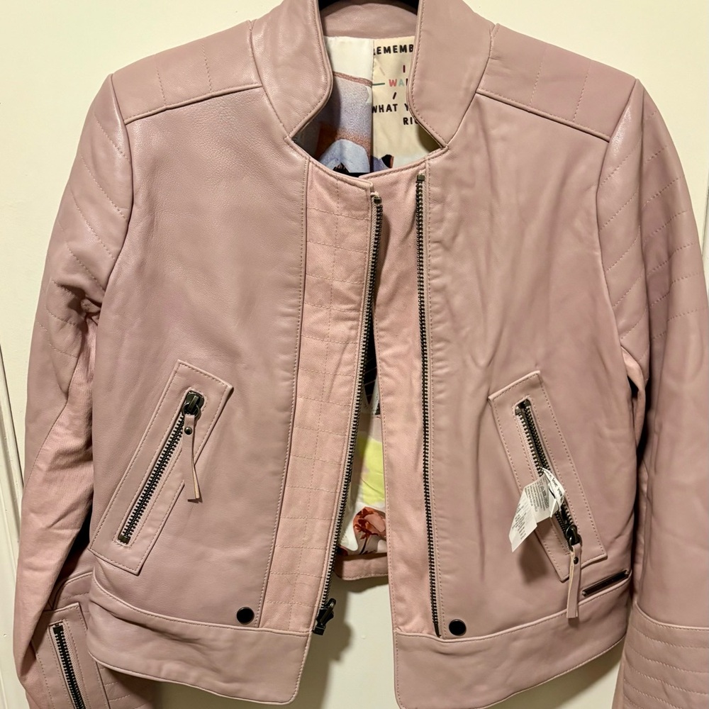 Peace Love World Blush Pink Jacket NWOT limited edition. Reversible